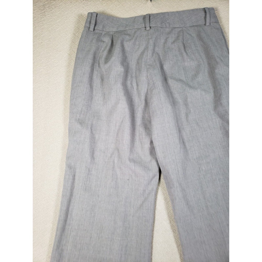 Lauren Ralph Lauren Pants Womens 6p Gray Wool Straight Wide Leg Slash Pockets - Picture 10 of 10